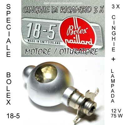 ★SPECIALE BOLEX 18-5 LAMPADA 12 V 75 W P35S + CINGHIE PER MODELLO (1965/1966)★ - Immagine 1 di 4