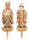 Antique Vintage Portable Shrine Zushi Emperor Empress Polychrome Altar Figure