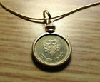 1987 MOROCCAN 20 SANTIME BRASS COIN PENDANT ON A 24