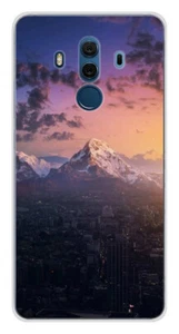 Coque en silicone imprimée compatible Huawei Mate 10 Pro Montagnes urbaines - Bild 1 von 3