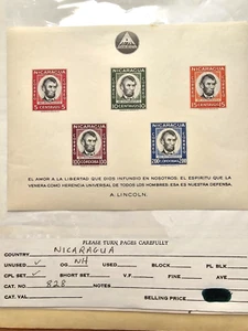 NIcaragua & Guatemala Souvenir Briefmarken Seiten - C99, C92, 828 - Bild 1 von 3