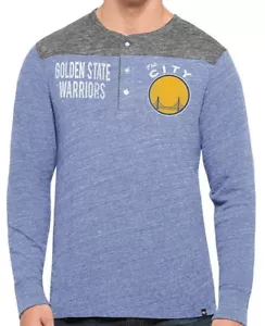 NBA Golden State Warriors '47 Brand 2XL Herren Henley Langarm Thermo Tee Neu mit Etikett - Bild 1 von 3