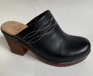 Korks Tina Clogs Black Brown Size 6M Slip On Kork - Picture 1 of 8