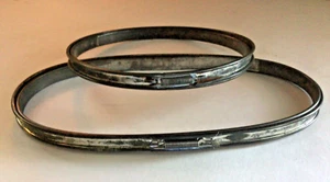 Vintage Embroidery Hoops Metal & Cork Oval and Round - Picture 1 of 4