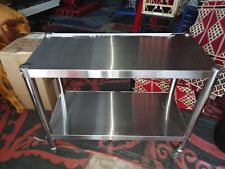 Table Stainless Steel On Wheels Kitchen Prep Work Portable 