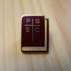 PBSC Enamel Lapel Pin Bible Cross College Unknown - Photo 1 sur 2