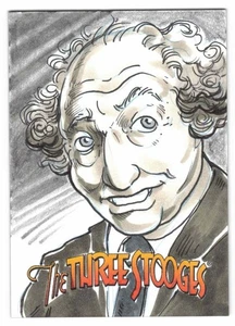 The Three Stooges Series Nine. Andrew Cosson (Drone) Larry Sketch Card. 2022 - Picture 1 of 2