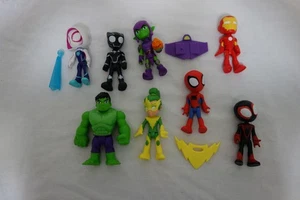 LOT 8 SPIDEY AND HIS AMAZING FRIENDS Marvel 4" Figures Ghost Spider Hulk Flash - Picture 1 of 5