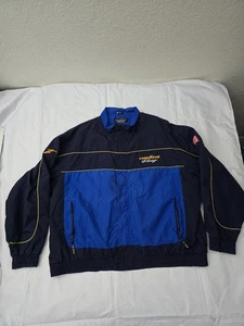 Vintage 90s Goodyear Racing Blue Full Zip Bomber Jacket Men’s - 2XL - Picture 1 of 18