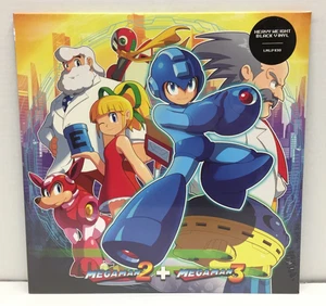 NEW sealed MEGA MAN 2 + 3 Official Soundtrack HEAVYWEIGHT Black Vinyl LP Megaman - Foto 1 di 2