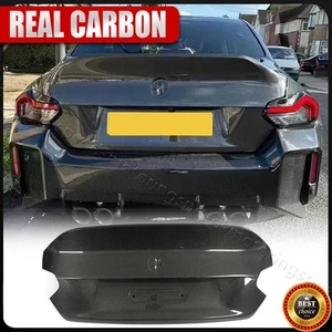 For BMW 2 Series G87 M2 Coupe REAL Carbon Fiber Rear Trunk Boot Lid Cover Trim - Picture 1 of 19