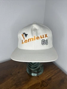 Vintage Pittsburgh Penguins #66 Mario Lemieux Hat Cap NHL Snapback NHLPA Hockey - Picture 1 of 9