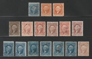 16 Different Better Quality First Issue Revenue Stamps, Used, 2¢ to 20¢ Values - Picture 1 of 2