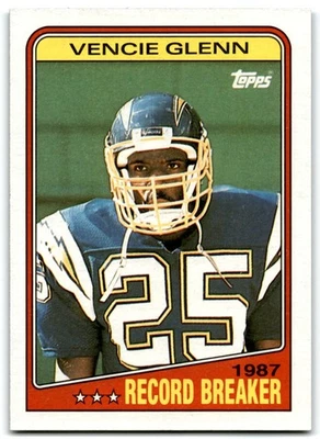 1988 Topps Vencie Glenn San Diego Chargers #2 - Image 1 of 2
