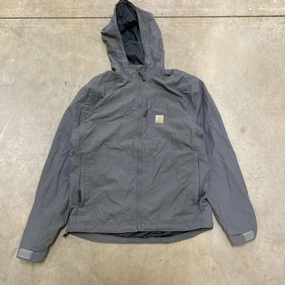 Carhartt Men's Medium Rain Defender Grey Full Zip Jacket - Image 1 of 4