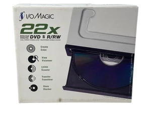 I/O Magic 22x Internal DVD +/- R/RW Dual Format Double Layer DVD Drive Brand New - Afbeelding 1 van 8