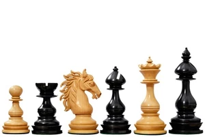 CB Wild Stallion Luxury Chess Pieces in Ebony & Boxwood - 4.4" King - Picture 1 of 9
