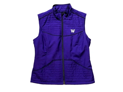 WASHINGTON HUSKIES Purple Soft Shell COLLEGE VEST Golf Gym Coat Jacket Women's M - Image 1 of 4
