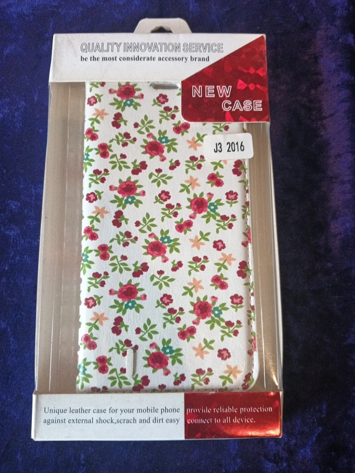 FUNDA TELÉFONO MÓVIL SAMSUNG GALAXY J3 2016 FLORES FLORAL NUEVA EN CAJA Foto 1 de 2