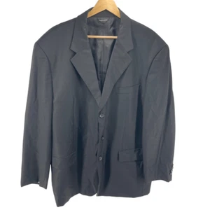 Ferretti Uomo wool Sport Coat Blazer Suit Jacket 3 Button Black Size 52 - 53 - Picture 1 of 12