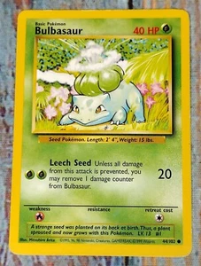 Pokemon Card Bulbasaur 44/102 Base Set Basic Common 1999 (#2) - Picture 1 of 4