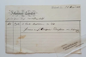 1856 Johannes Lavater Zürich Dusser Schwyz Schweiz Dokument Fracht Papier alt - Picture 1 of 2