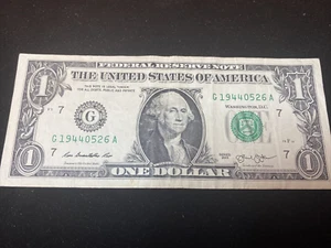 1944 May 26 Birthday Anniversary Fancy Serial Note $1 Dollar Bill - Picture 1 of 2