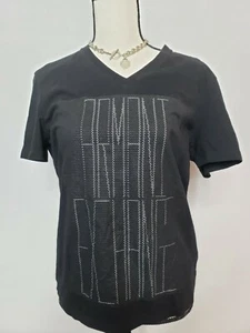 Camiseta gráfica para mujer Armani Exchange negra talla pequeña - Imagen 1 de 7
