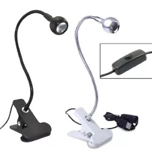 Flexible USB Clip On LED Light Reading Study Table Bed Desk Lamp Power Switch AU - Picture 1 of 13