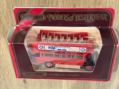 Matchbox Models of Yesteryear Y23 1922 Aecomnibus RAC NEW IN BOX England Made - Image 1 of 4