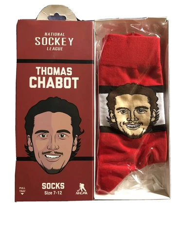 Sz 7-12 National Sockey League NHL Socks Featuring Thomas Chabot Cover