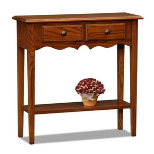 Leick Home Console Table 29.5" x 29.75" Rectangle W/ 2-Drawers wood Medium Oak - Picture 1 of 4