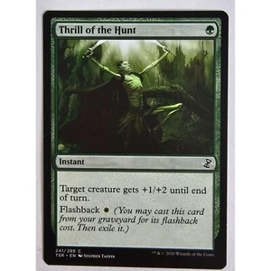 MTG Magic The Gathering Thrill Of The Hunt Instant Card Green Time Spiral Remast - Picture 1 of 2