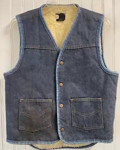 Vintage Sears and Roebuck Jeansweste Herren M Sherpa gefüttert - Bild 1 von 14