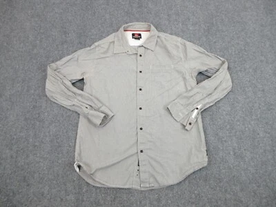 Quicksilver Shirt Mens Adult Large Gray Button Up Surf Outdoors Lightweight - Image 1 of 4