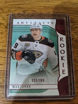 2019-20 Upper Deck Artifacts Non Auto Ruby Rookie Max Jones Ducks #323/399 - Image 1 of 2