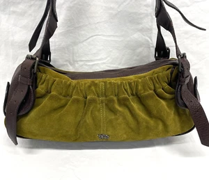 Burberry Prorsum Runway Olive Green Suede Leather Hobo Bag Purse - RARE - Picture 1 of 20