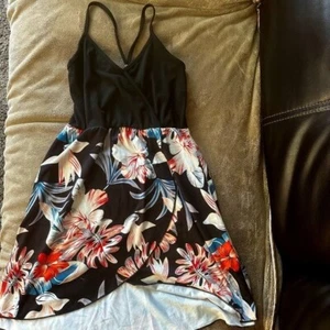 Girls Floral Spaghetti Strap Dress - Picture 1 of 6