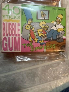 Caja de goma de mascar Los Simpson 1990 - 40 palos - NUEVO - Imagen 1 de 2