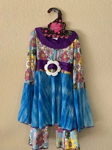 HIPPIE 60’s, 70’s FLOWER HALLOWEEN COSTUME Child SIZE One Size 3-6 year Old - Picture 1 of 4