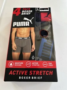 PUMA Men's Large Boxer Brief Underwear Polyester  Active Stretch Moisture Wick - Picture 1 of 2
