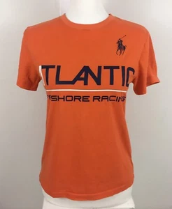 Polo Ralph Lauren Boys Medium Shirt Orange Atlantic Offshore Racing Rare Limited - Picture 1 of 8