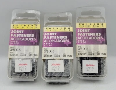 3 Packs - Hillman Corrugated Joint Fasteners  #532431  30 Pieces (each Pk)  NEW Foto 1 de 4