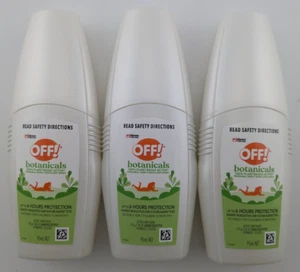 3 x Off! Botanicals Insect Repellant Spray Plant Based 6 Hour Protection 95ml - Picture 1 of 3