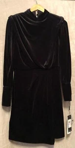 Karl Lagerfeld Paris neues schwarzes Damenkleid Stehkragen lange Ärmel Größe 6 - Bild 1 von 21