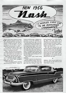 Nash Ambassador Country Club 1956 sedán de 2 puertas anuncio impreso original - Imagen 1 de 1