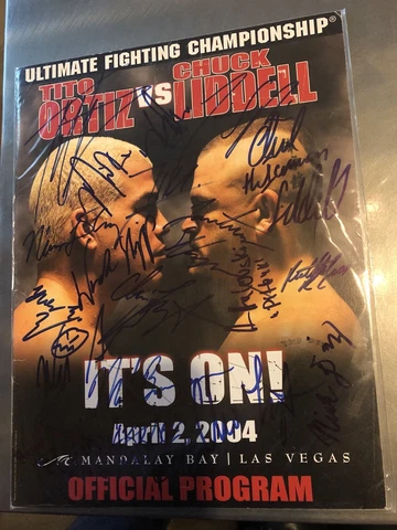 UFC 47 Program SBC Signed by Card! Liddell, Diaz, Genki Sudo Poster MMA Pride FC Cover