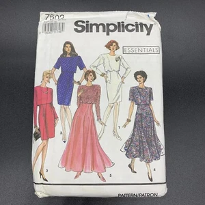 Simplicity Vintage Sewing Pattern #7502 Misses / Petite Flared Dress Sizes 6-10 - Picture 1 of 3