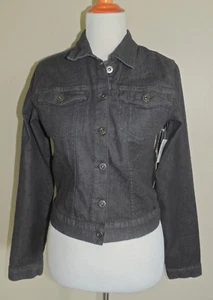 NWT WOMEN'S MOTOJEANS BLACK COTTON DENIM JACKET SIZE S/P - Picture 1 of 7