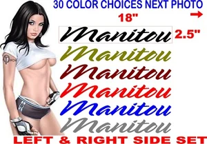 MANITOU TRAILER PONTOON WINDOW Boat decal boats decals 30 color choices - Picture 1 of 2